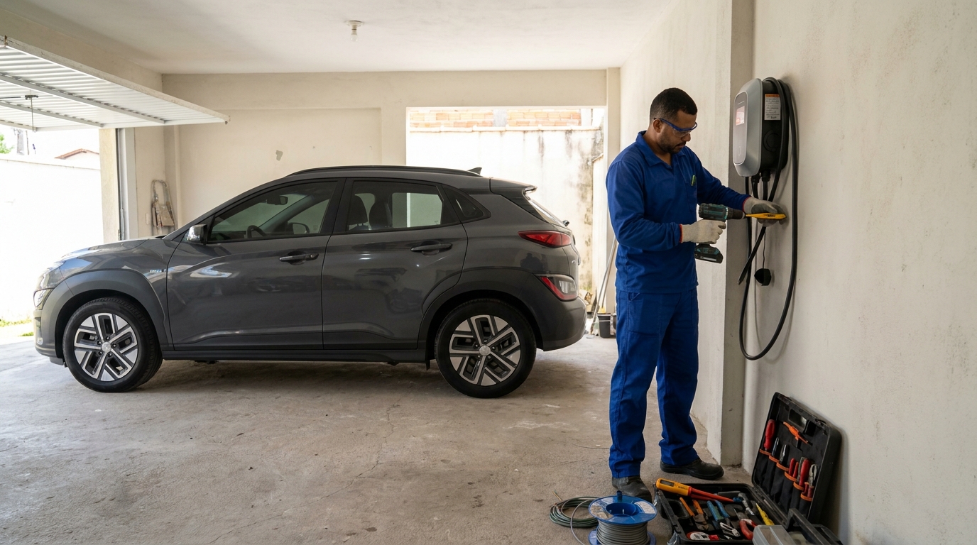 Instalação de Carregador de Carro Elétrico perto de mim em Santos‑SP