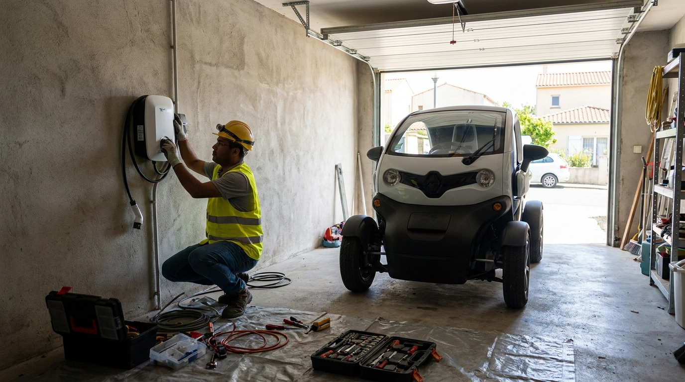 Instalacao de carregador de carro eletrico profissional em Santos‑SP