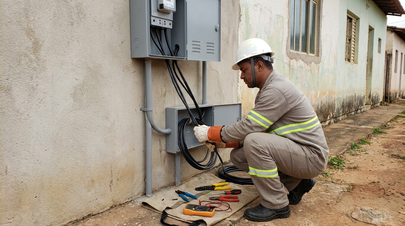 Troca de padrao de energia em Santos‑SP